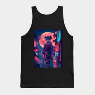 Neon Japanese girl Tank Top